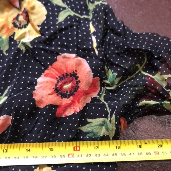 Silk Y2K poppy print blouse - Picture 6 of 6